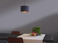 4099854459344 - Dekorativní závěsné svítidlo z plsti s tkaným designem, Ø280 mm, E27, tmavě šedé - Závěsné - LEDVANCE e - shop