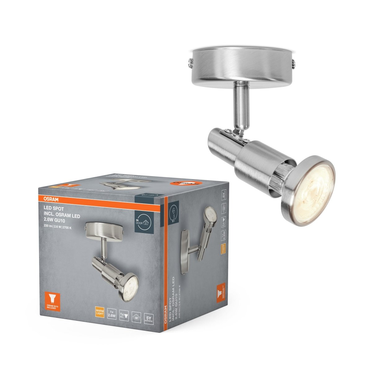 4099854473548 - Designové LED stropní svítidlo LED SPOT 1x2.6W, teplá bílá OSRAM - Stropní svítidlo - LEDVANCE e - shop