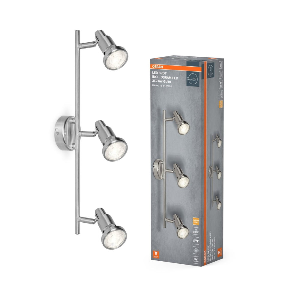 Designové LED stropní svítidlo LED SPOT 3x2.6W, teplá bílá OSRAM