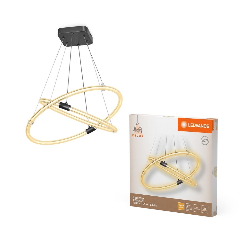 Designový lustr kruhový 21W CELESTIO PENDANT, teplá bílá