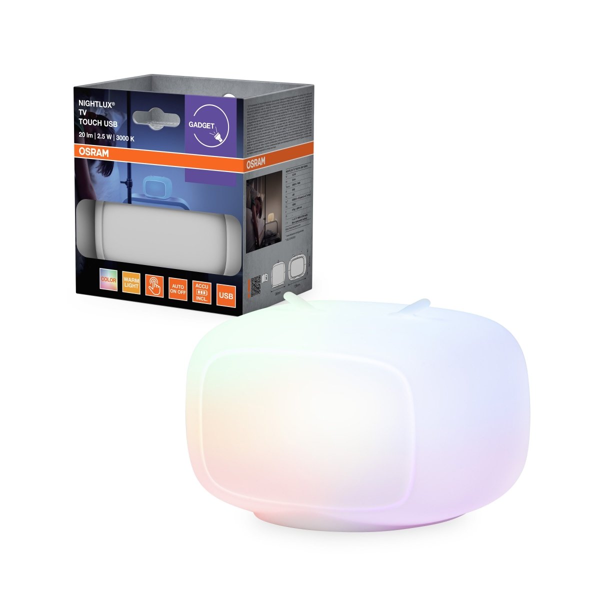 4099854536670 - Dětské dotykové LED RGBW noční světlo NIGHTLUX TOUCH TV OSRAM - Orientační svítidlo - LEDVANCE e - shop