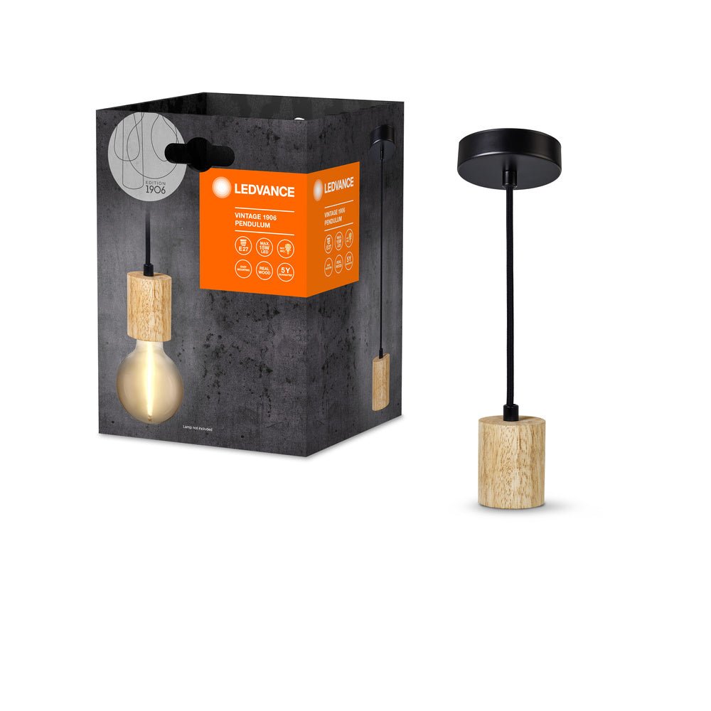 Dřevěné stropní svítidlo E27 max 15 W VINTAGE PENDULUM