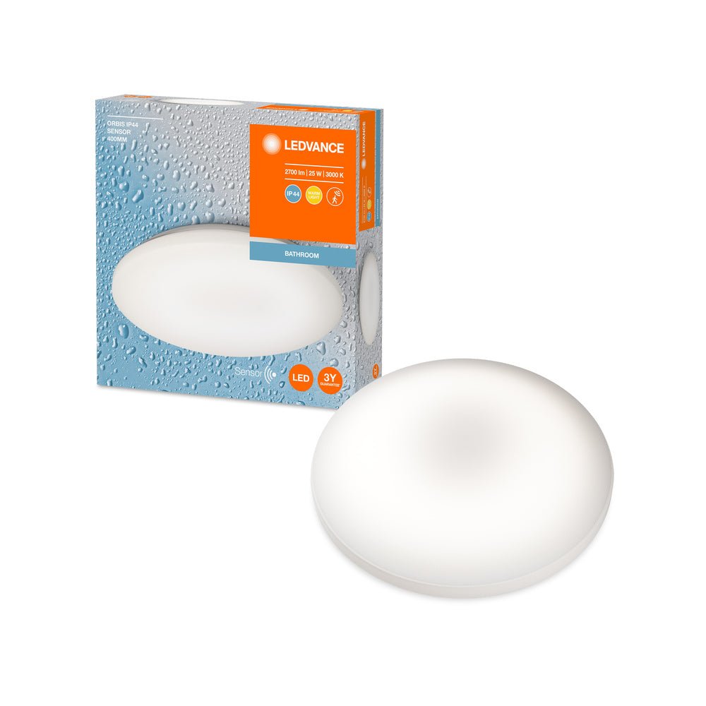 Elegantní LED stropní svítidlo ORBIS IP44 400 se senzorem