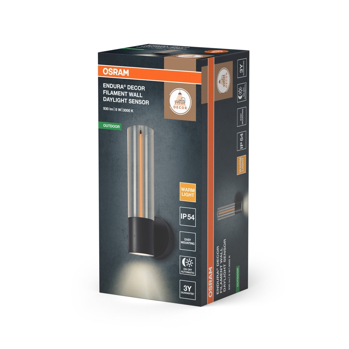 4099854705014 - ENDURA® Decor filament, šedá, teplá bílá, 170 ° - Venkovní dekorativní svítidlo - Czechia LEDVANCE e-shop