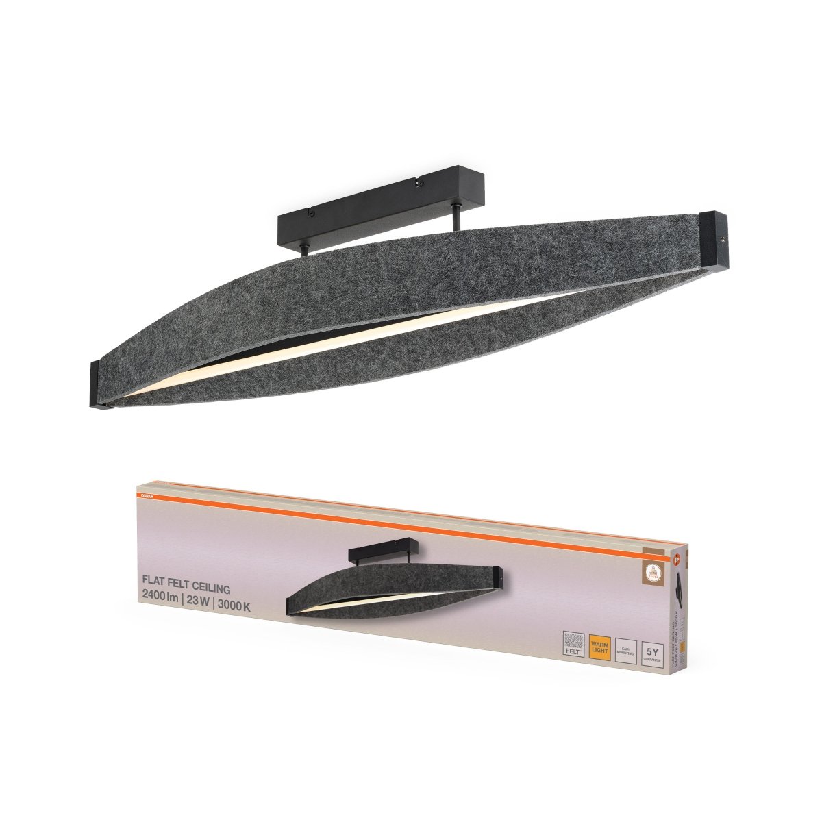 4058075847484 - Filcové stropní svítidlo Flat Felt, 23W, Teplá bílá - Czechia LEDVANCE e - shop