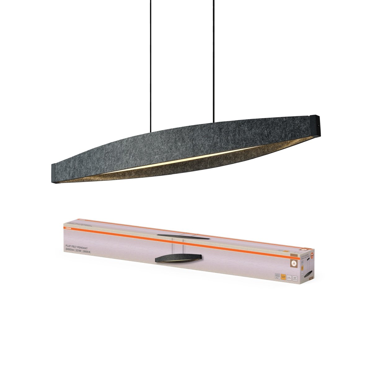 4058075847507 - Filcové závěsné svítidlo Flat Felt, 23W, Teplá bílá - Czechia LEDVANCE e - shop