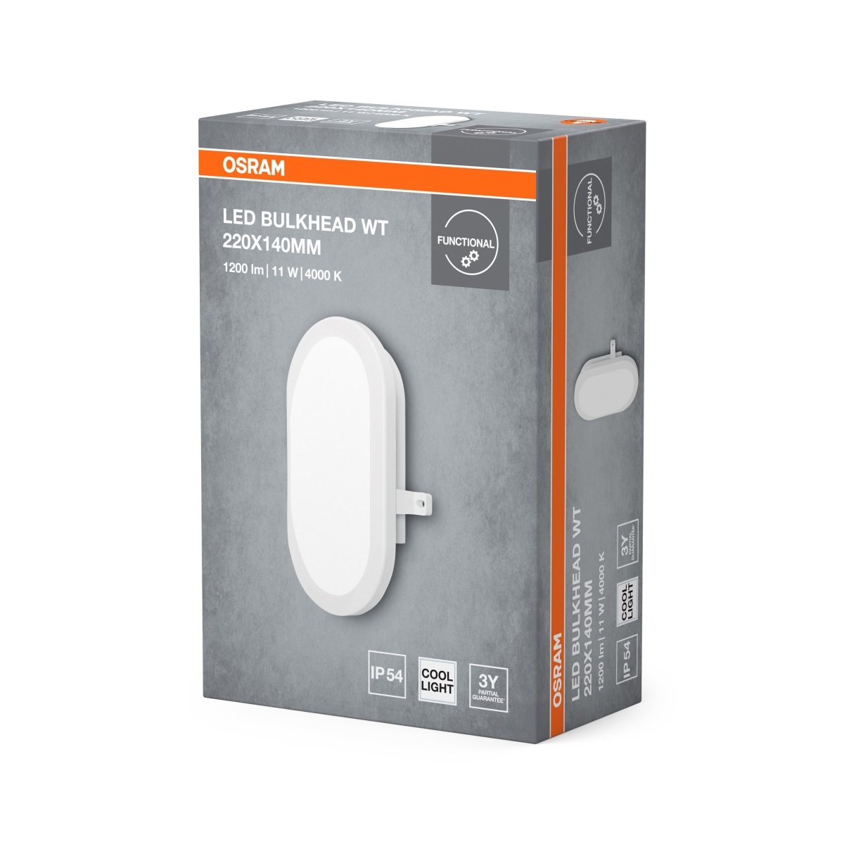 4099854428654 - Funkční venkovní LED svítidlo BULKHEAD 11W IP54, bílé OSRAM - Nástěnné venkovní svítidlo - LEDVANCE e - shop