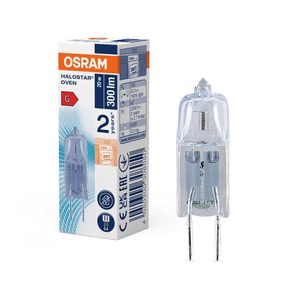 4050300308050 - Halogenová žárovka do trouby G4 20W HALOSTAR OVEN - Žárovka - LEDVANCE e - shop