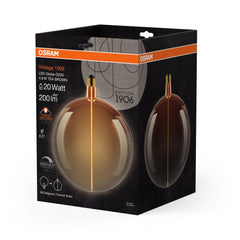 4058075836426 - Hnědá LED žárovka E27 4.8W VINTAGE GLOBE, teplá bílá - Žárovka - LEDVANCE e - shop