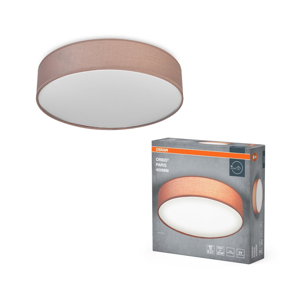 Hnědé stropní svítidlo E27 ORBIS PARIS 400 mm OSRAM
