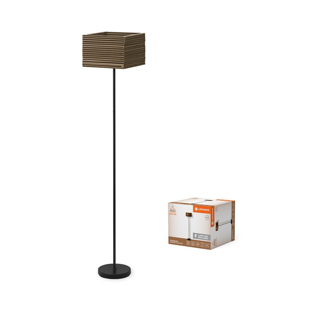 Kartonová stojací lampa E27 SQUARE FLOOR