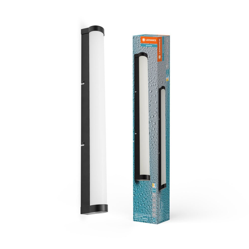 Koupelnové černé nástěnné světlo 600 mm TUBE, laditelná bílá