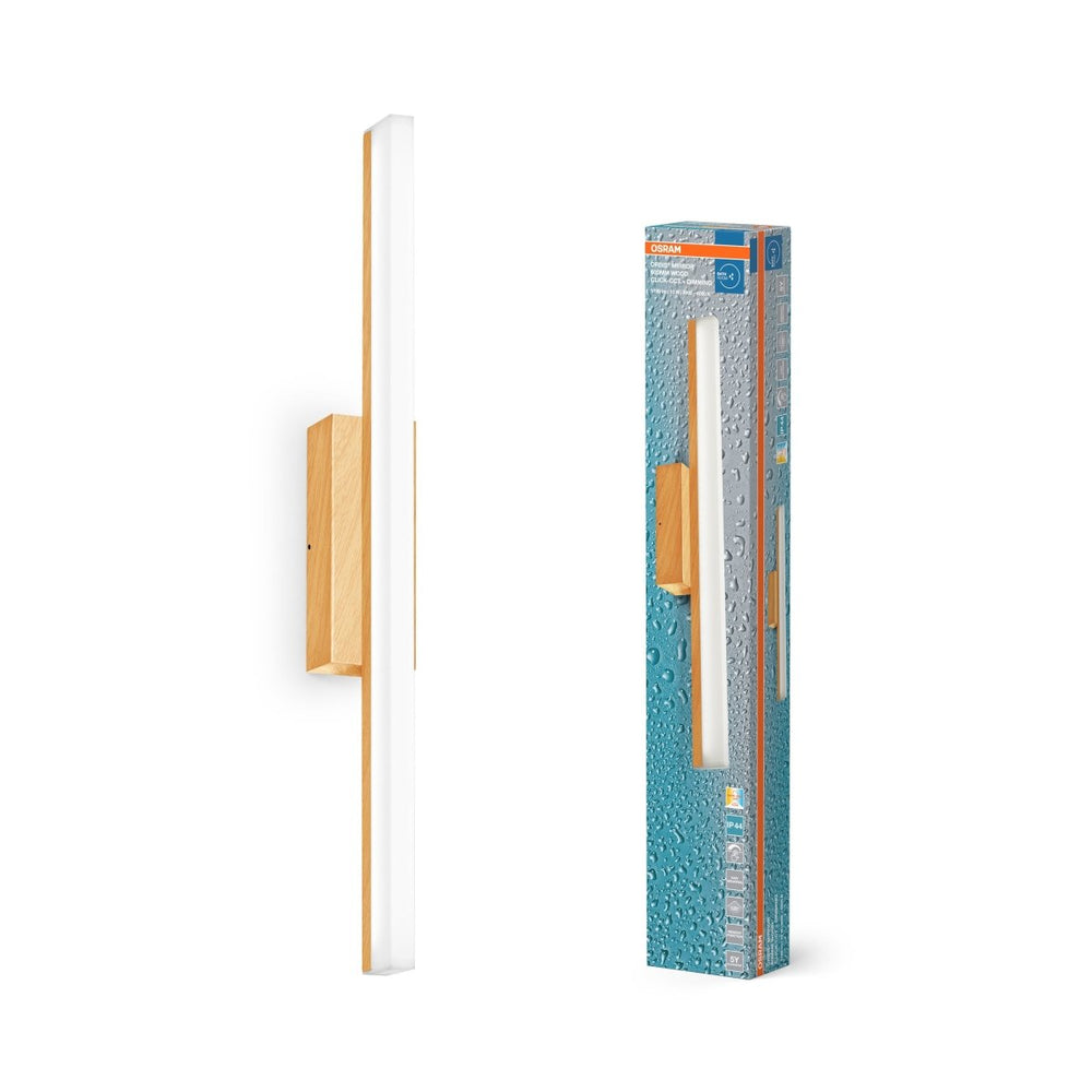 Koupelnové dřevěné nástěnné světlo 600 mm ORBIS, laditelná bílá OSRAM