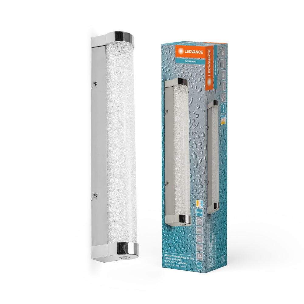 4099854279393 - Koupelnové stříbrné nástěnné světlo 400 mm BUBBLE, laditelná bílá - Nástěnné svítidlo - LEDVANCE e - shop