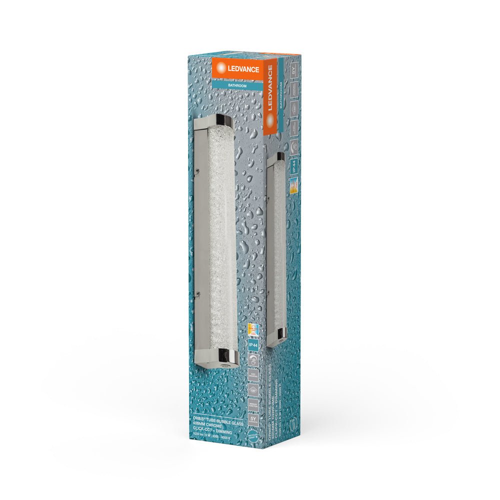 4099854279393 - Koupelnové stříbrné nástěnné světlo 400 mm BUBBLE, laditelná bílá - Nástěnné svítidlo - LEDVANCE e - shop
