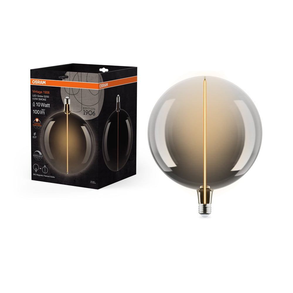 4058075836501 - Kouřová LED žárovka E27 4.8W VINTAGE GLOBE, teplá bílá - Žárovka - LEDVANCE e - shop