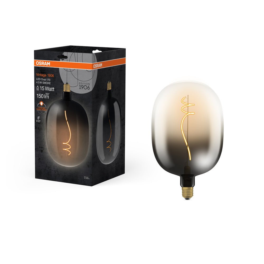 4058075836181 - Kouřová LED žárovka oválná E27 4.5W VINTAGE, teplá bílá - Žárovka - LEDVANCE e - shop