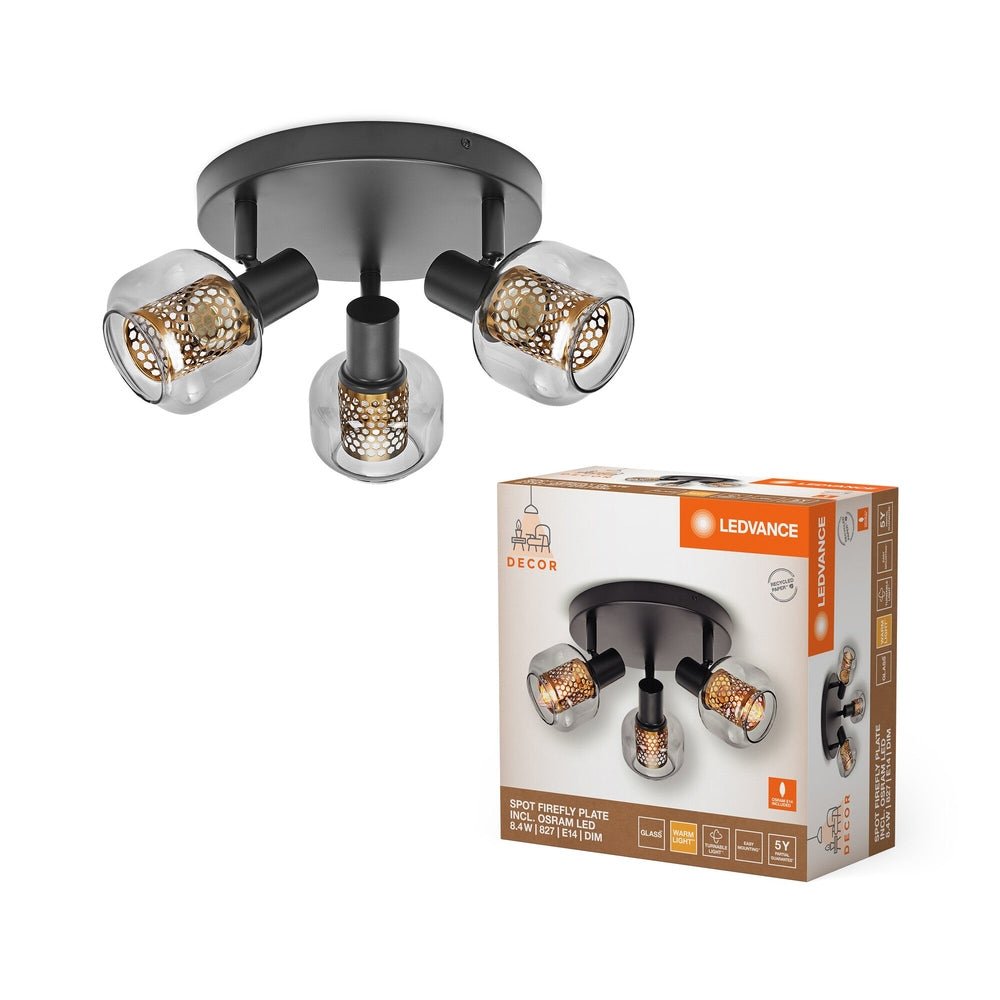 Kruhové stropní svítidlo 3 x E14 8.4W FIREFLY, teplá bílá