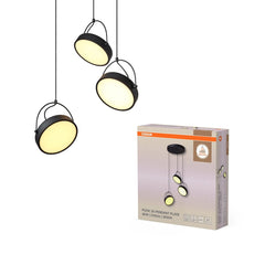 4058075846586 - Kruhové závěsné svítidlo Puck (3 svítidla), 36W, Teplá bílá, Černé - Czechia LEDVANCE e - shop