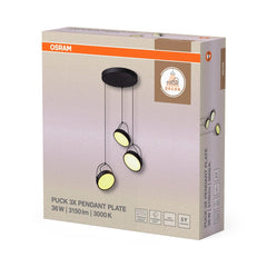 4058075846586 - Kruhové závěsné svítidlo Puck (3 svítidla), 36W, Teplá bílá, Černé - Czechia LEDVANCE e - shop