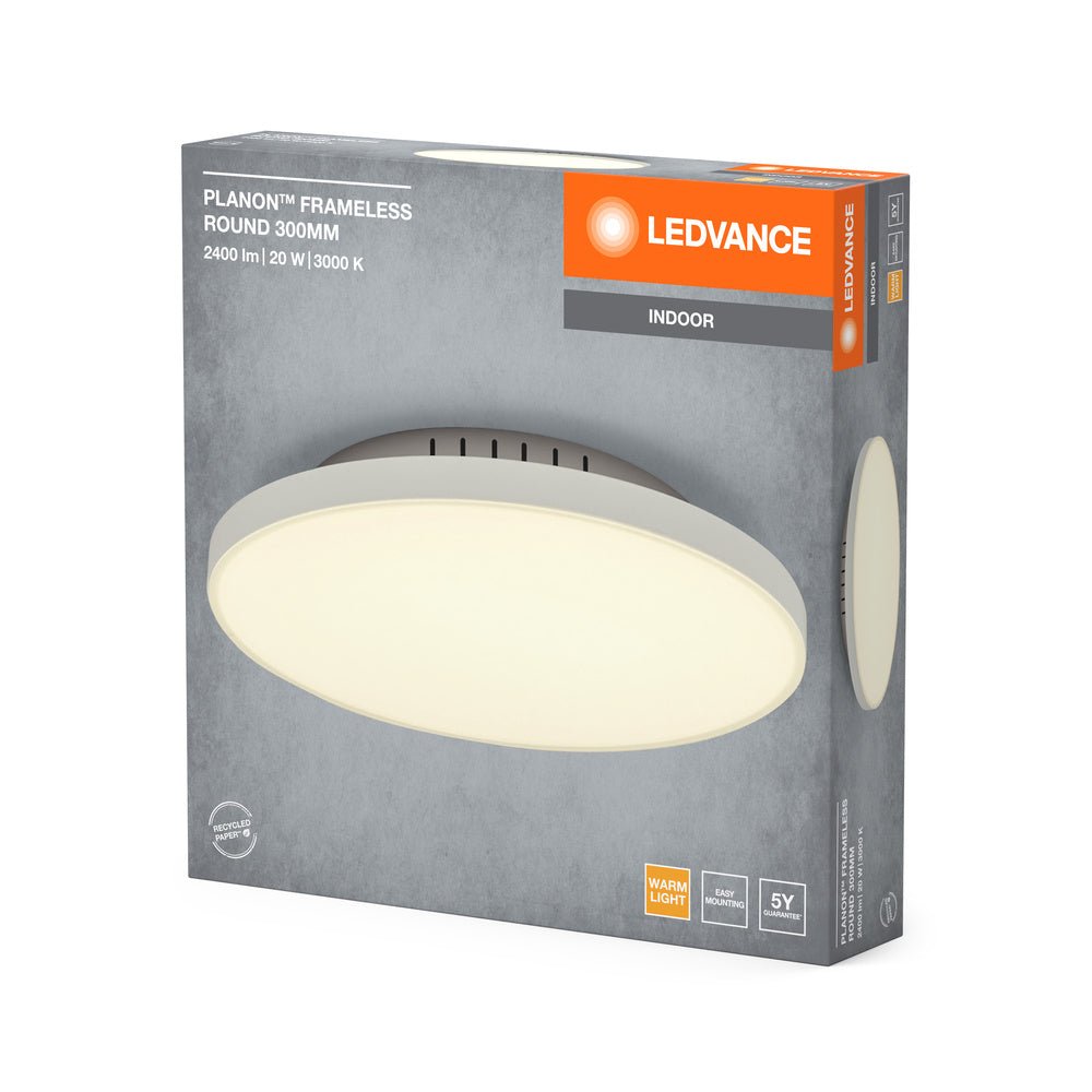 4099854291104 - Kruhový LED panel bez rámu FRAMELESS 19W, teplá bílá - Stropní svítidlo - LEDVANCE e - shop
