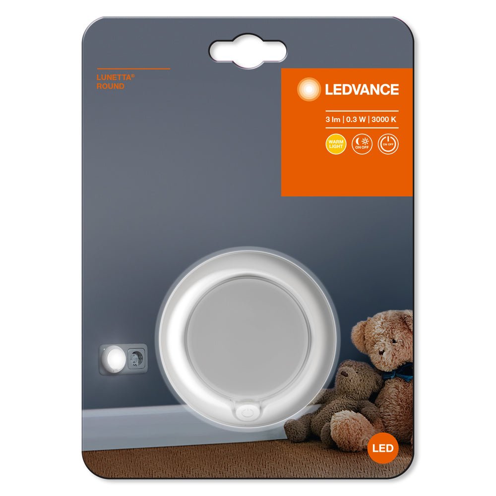 4058075266827 - Kulaté dětské noční LED světlo do zásuvky ROUND s vypínačem - Orientační svítidlo - Czechia LEDVANCE e - shop