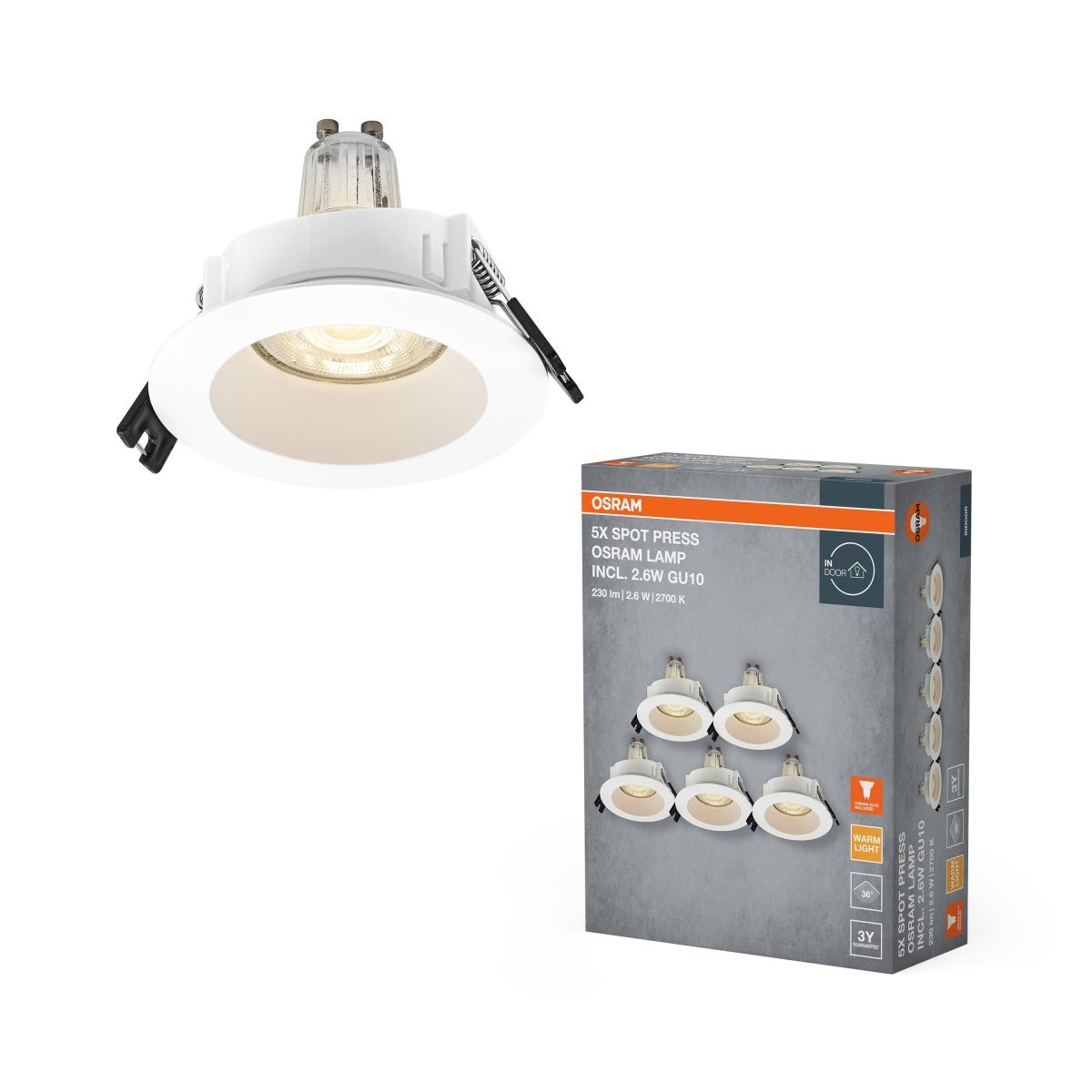 4058075853256 - LED bodové svítidlo, zapuštěné, 2.6W, Bílé - Reflektor - Czechia LEDVANCE e - shop
