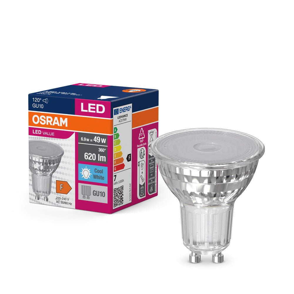 LED bodovka GU10 6.9 W 620 lm PAR16 VALUE, studená bílá