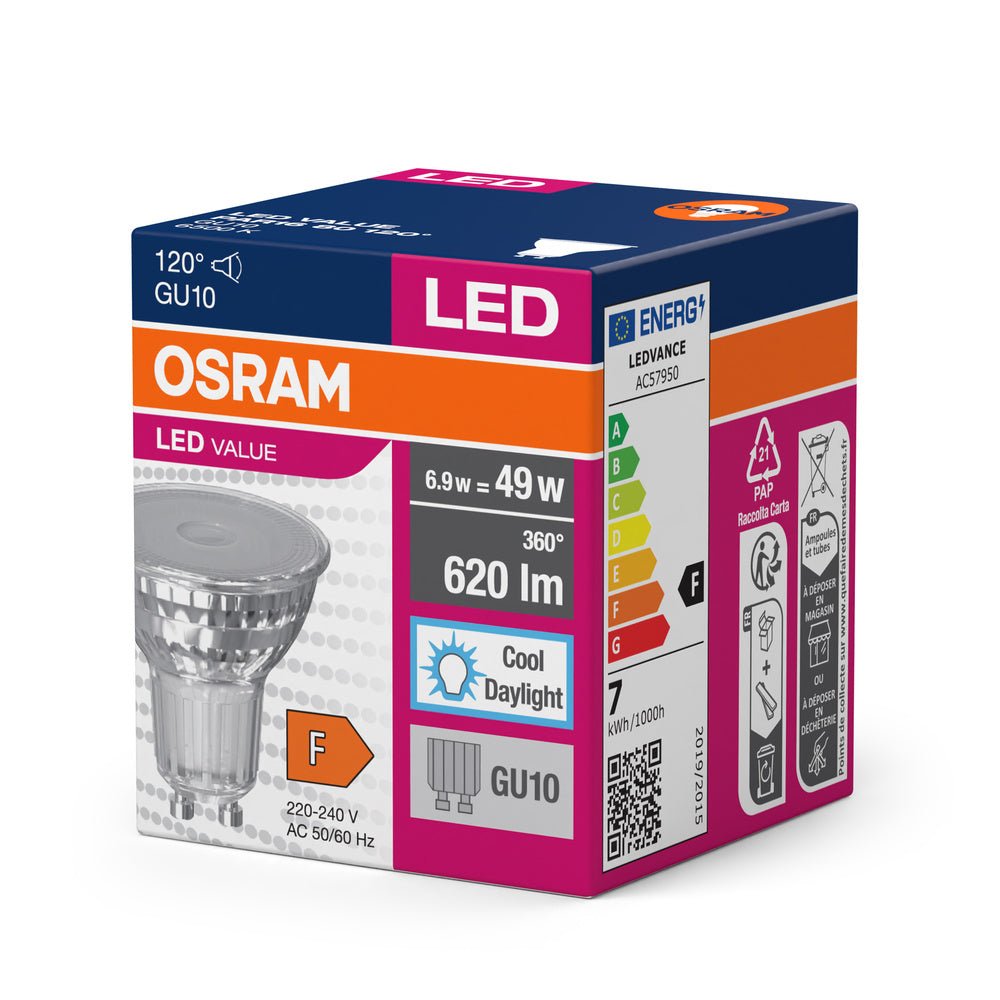 4058075096745 - LED bodovka GU10 6.9 W PAR16 VALUE, studená denní bílá - Žárovka - LEDVANCE e - shop