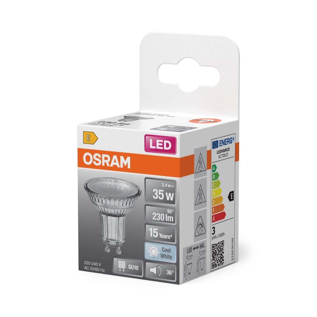 4099854458507 - LED bodovkaU10 2,6 W STAR PAR16, studená bílá OSRAM - Žárovka - LEDVANCE e - shop
