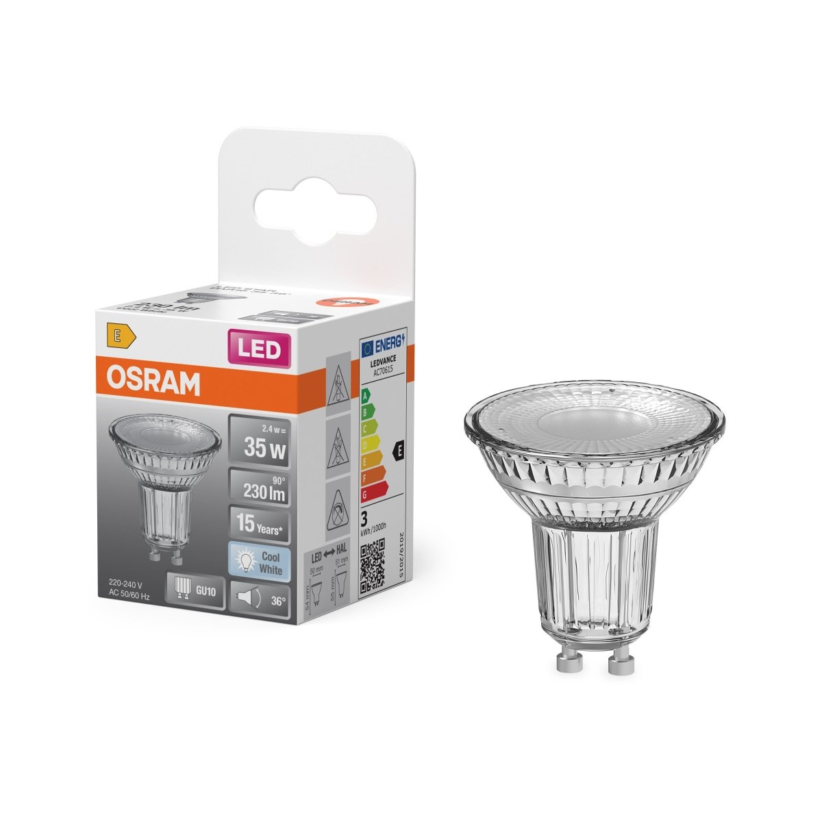 4099854458507 - LED bodovkaU10 2,6 W STAR PAR16, studená bílá OSRAM - Žárovka - LEDVANCE e - shop