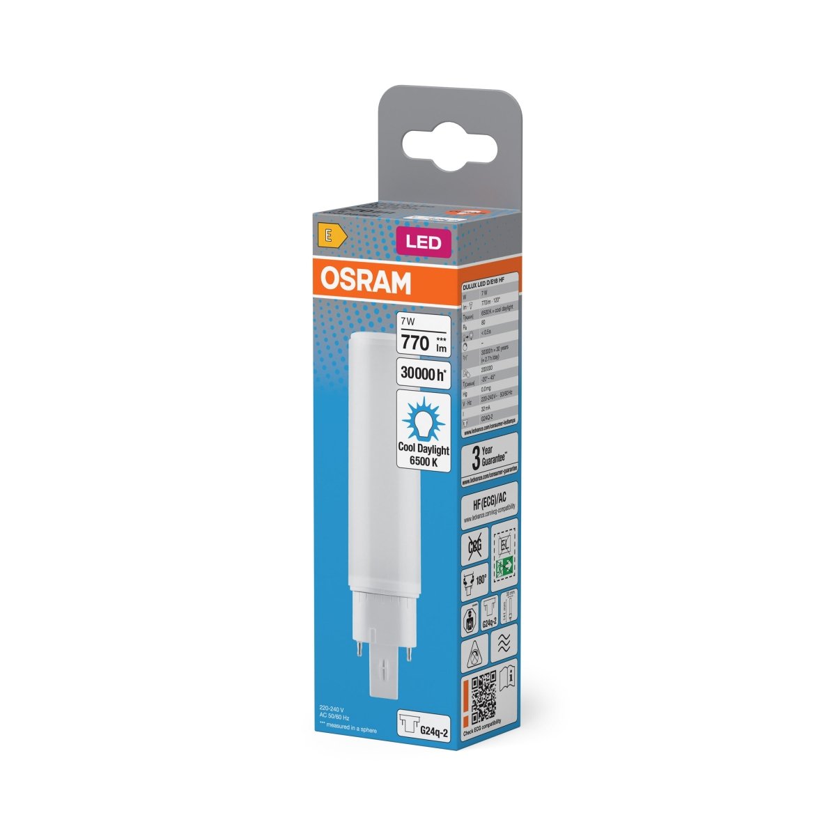 4099854501791 - LED ná náhrada DULUX LED D/E18 HF, 7W, Studená bílá, G24Q - 2 - Czechia LEDVANCE e - shop