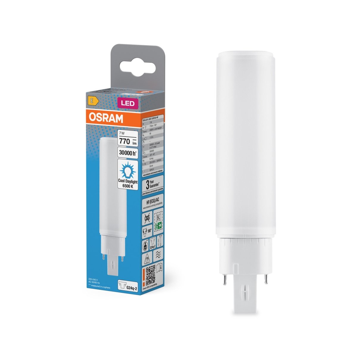 4099854501791 - LED ná náhrada DULUX LED D/E18 HF, 7W, Studená bílá, G24Q - 2 - Czechia LEDVANCE e - shop