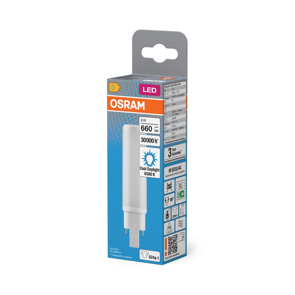 4099854501777 - LED náhrada DULUX LED D/E13 HF, 6W, Studená bílá, G24Q - 1 - Czechia LEDVANCE e - shop