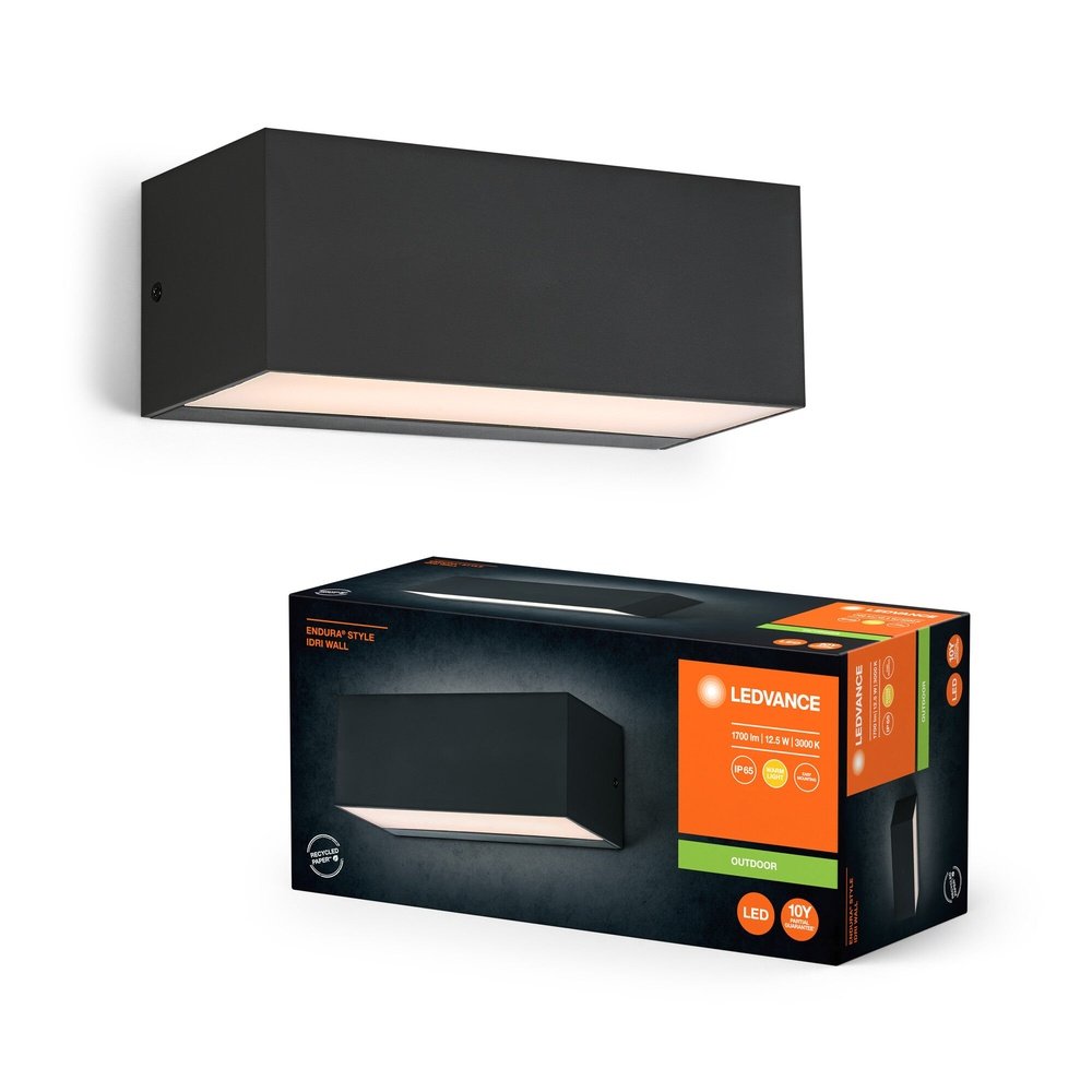 LED nástěnné svítidlo 12.5 W IP65 ENDURA IDRI, teplá bílá