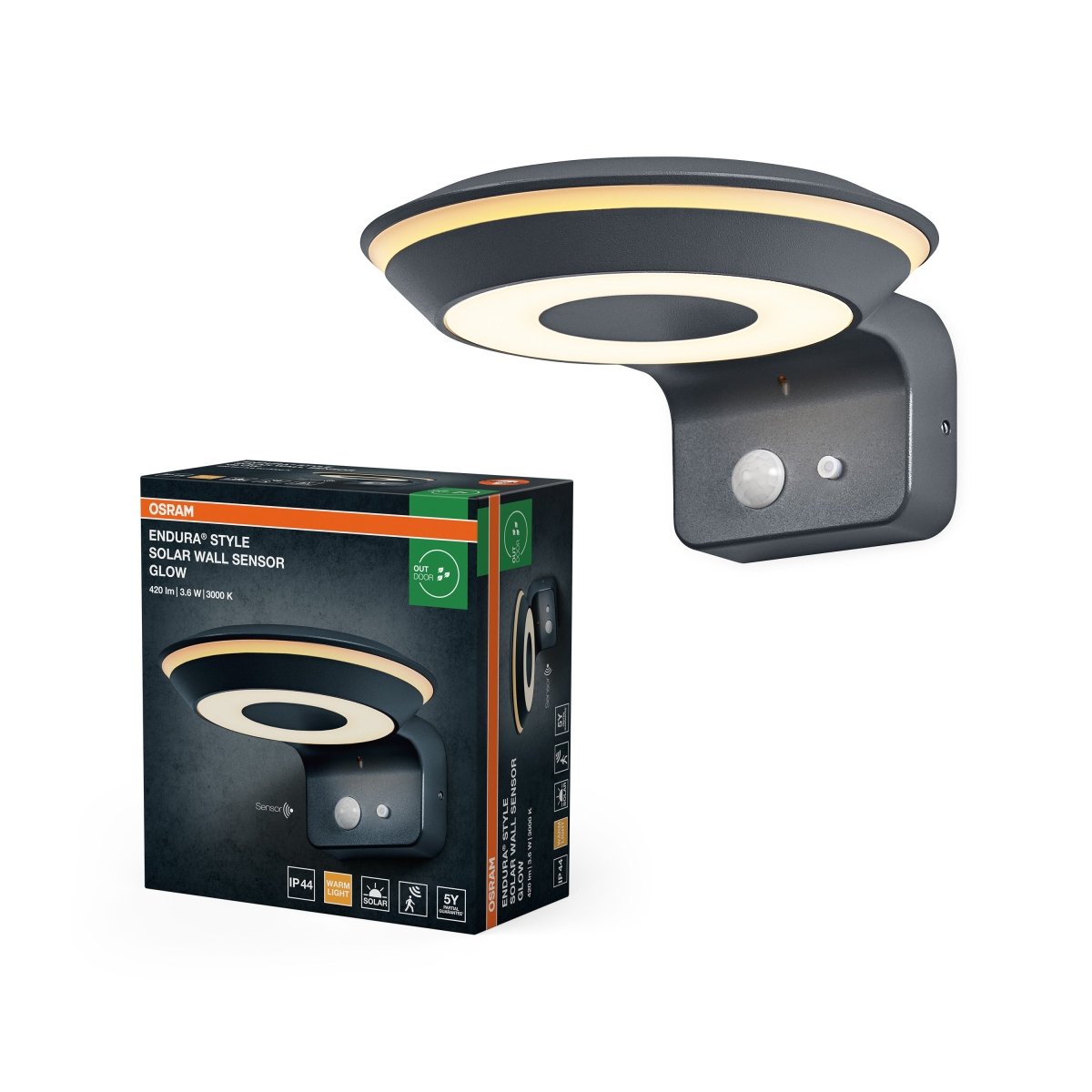 4099854455674 - LED Nástěnné venkovní svítidlo 3,60 W Teplá bílá 160 mm - Nástěnné venkovní svítidlo - LEDVANCE e - shop