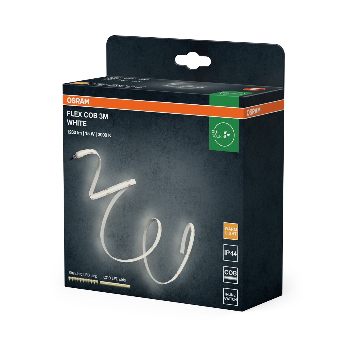 4099854448836 - LED pásek COB IP44 3m, Teplá Bílá - LED pásek - Czechia LEDVANCE e - shop