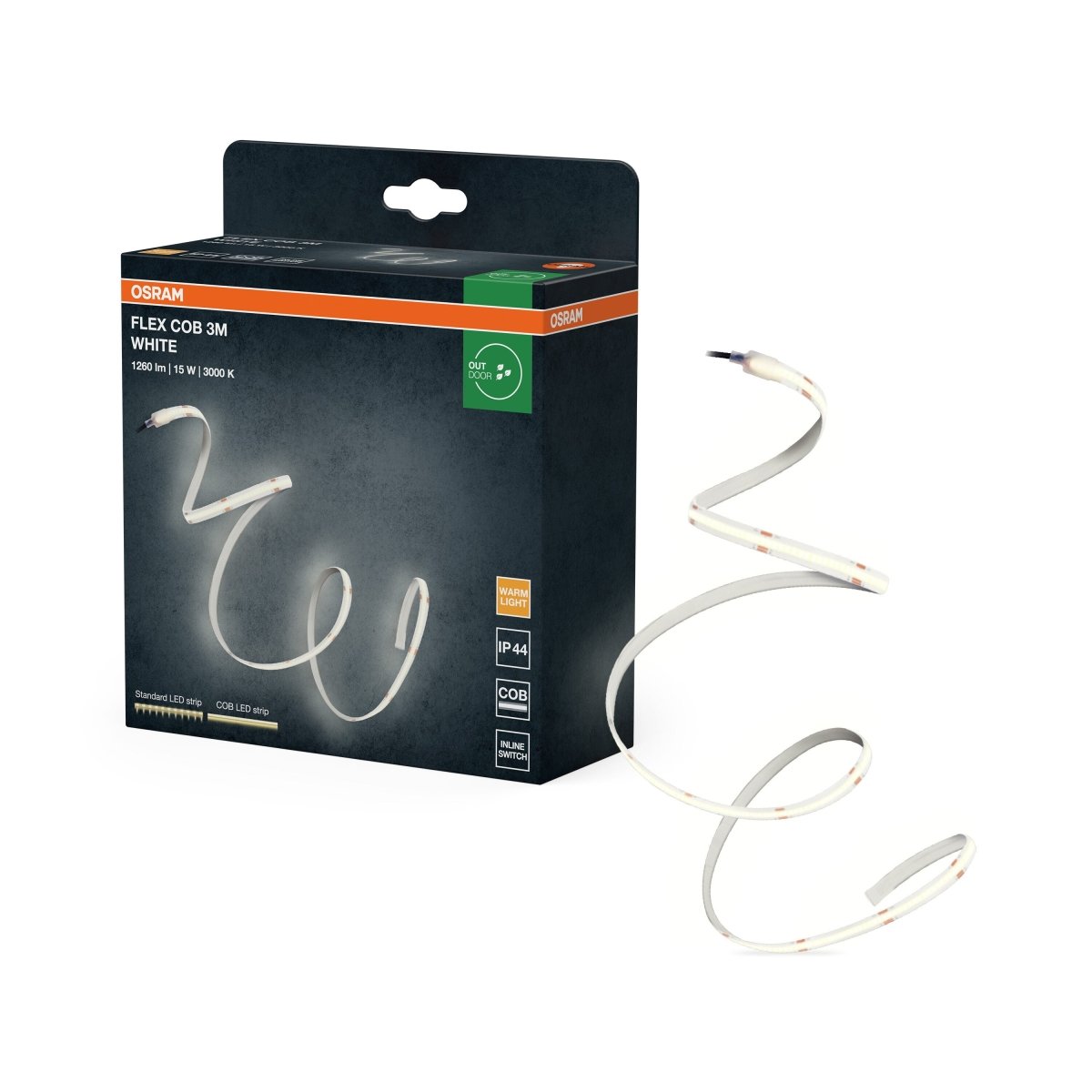 4099854448836 - LED pásek COB IP44 3m, Teplá Bílá - LED pásek - Czechia LEDVANCE e - shop