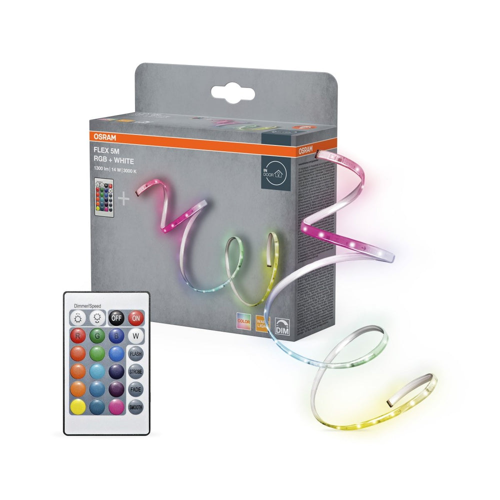 LED pásek flexibilní 5M RGB Dálkový ovladač, RGB/Teplá Bílá