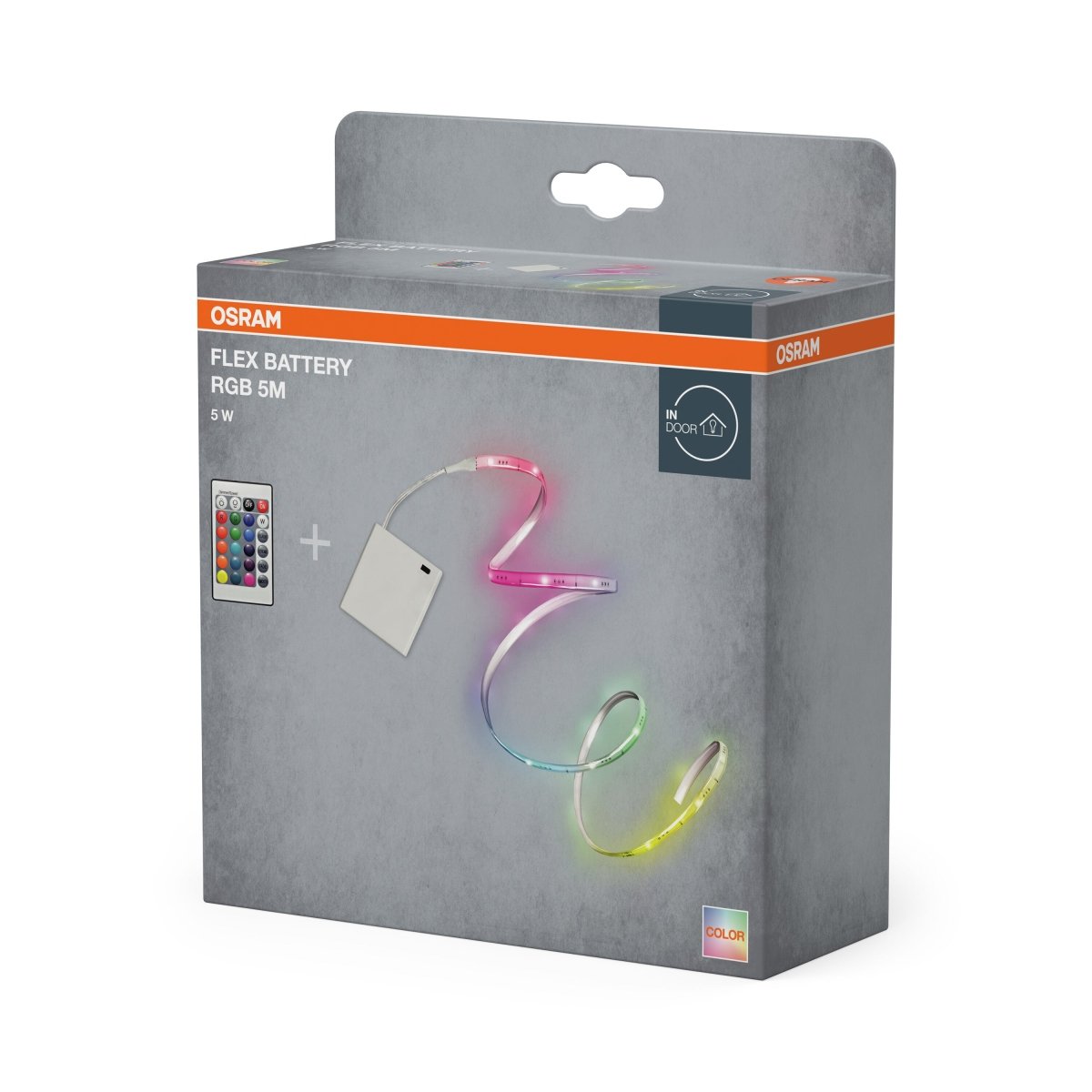4099854448676 - LED pásek flexibilní na baterie 5M RGB Dálkový ovladač, RGB - LED pásek - Czechia LEDVANCE e - shop