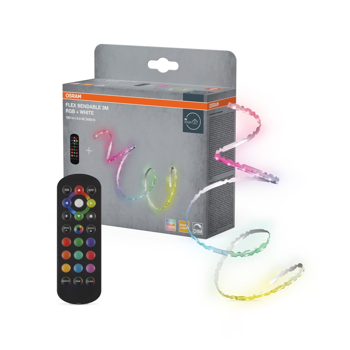 4099854448690 - LED pásek flexibilní Ohýbatelný 3M RGB, RGB/Teplá Bílá - LED pásek - Czechia LEDVANCE e - shop