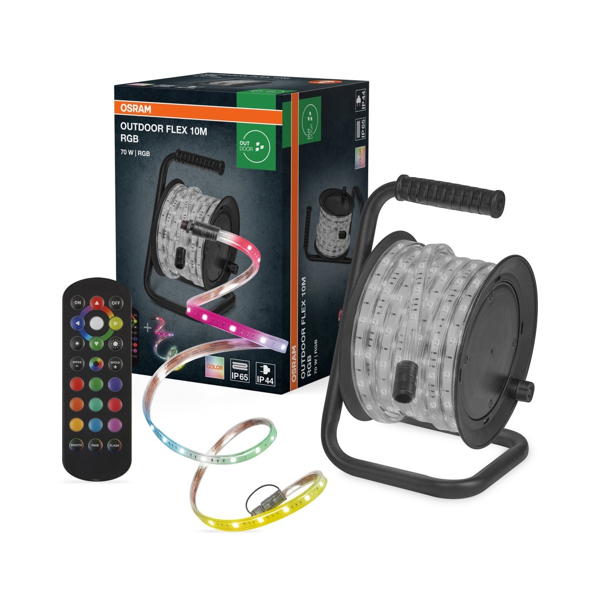 4099854449178 - LED pásek Venkovní Flex 10m RGB IP65 s dálkovým ovládáním, Rozšiřitelný, Robustní - LED pásek - Czechia LEDVANCE e - shop