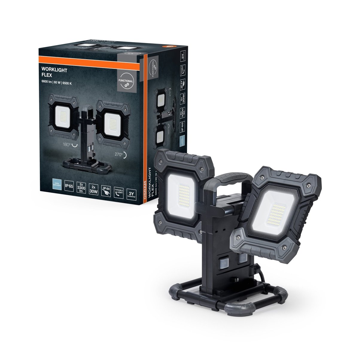 4099854430572 - LED Pracovní svítidlo VALUE flexibilní 2x30W, Studené denní světlo - Svítilna - Czechia LEDVANCE e - shop