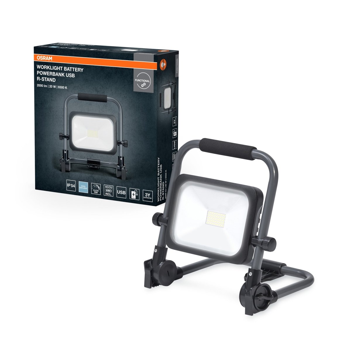 4099854430510 - LED Pracovní svítidlo VALUE na baterie R - STAND 20W, Studené denní světlo - Pracovní svítidlo - Czechia LEDVANCE e - shop