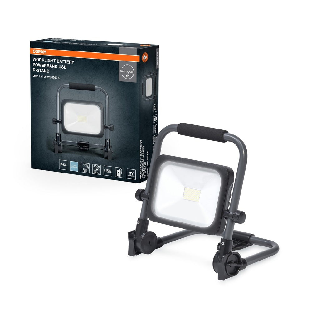 LED Pracovní svítidlo VALUE na baterie R-STAND 20W, Studené denní světlo