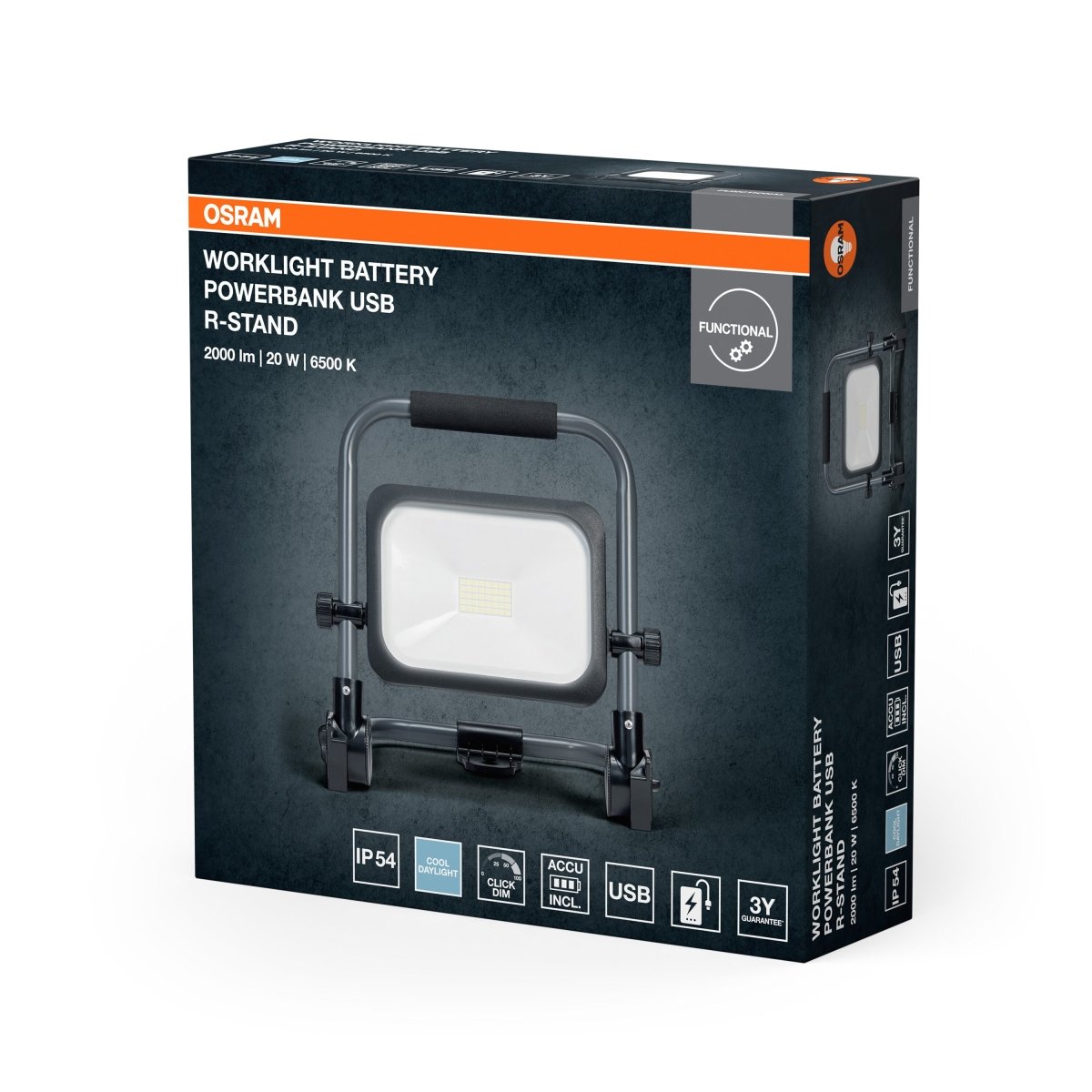 4099854430510 - LED Pracovní svítidlo VALUE na baterie R - STAND 20W, Studené denní světlo - Pracovní svítidlo - Czechia LEDVANCE e - shop