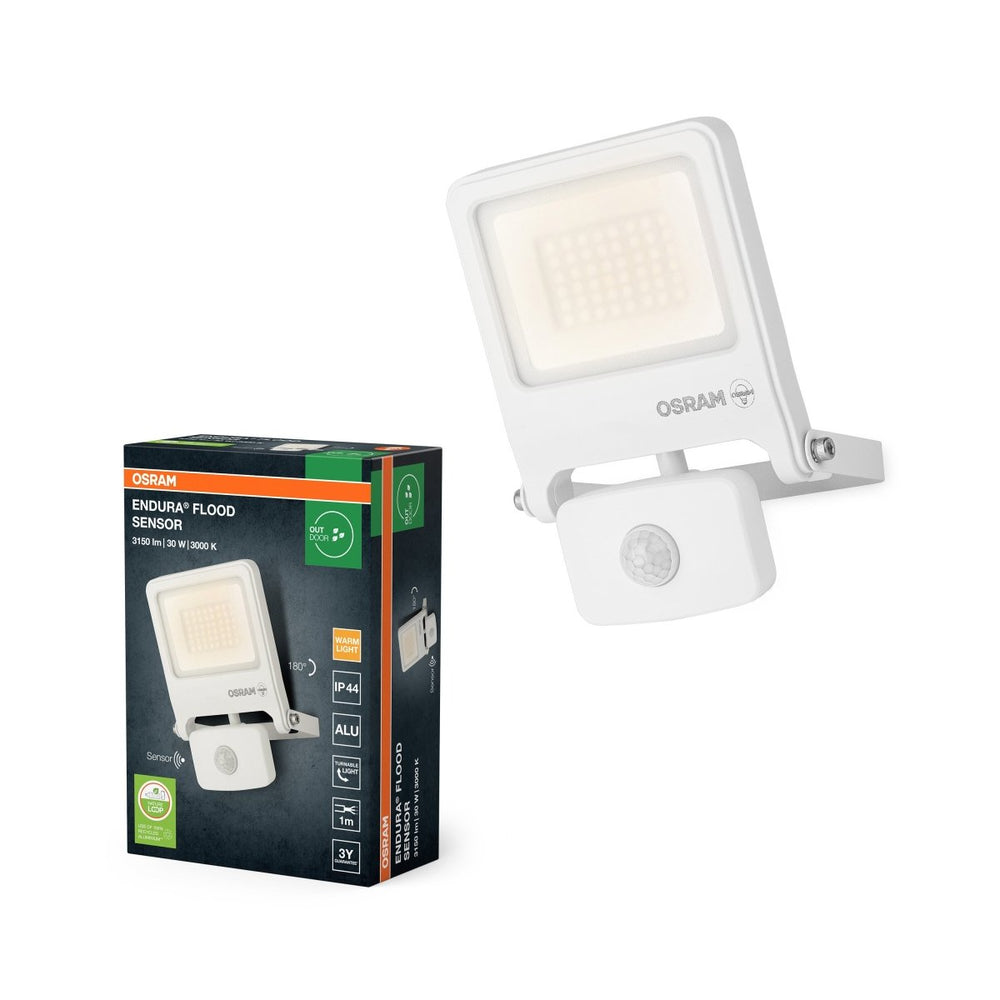 Venkovní reflektor ENDURA OSRAM 30 W se senzorem var. 4, teplá bílá
