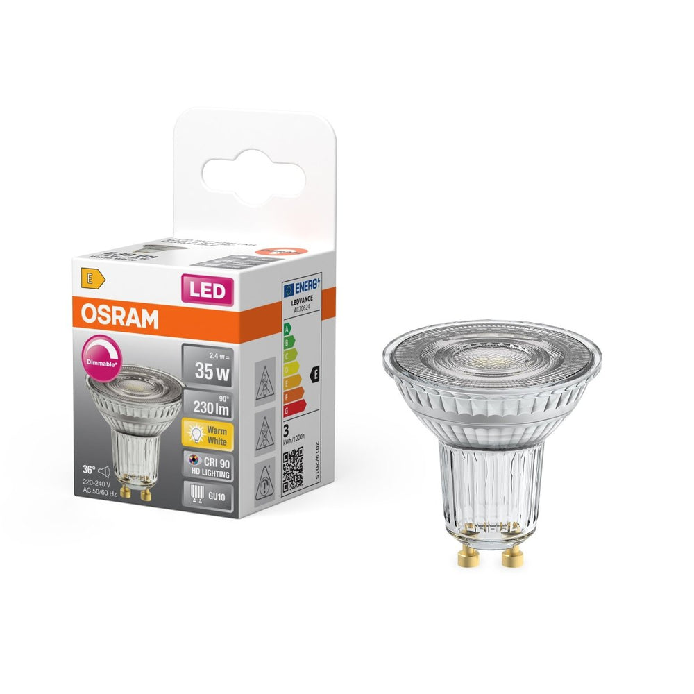 LED stmívatelná bodovkaU10 3,4 W PIN BASE SUPERSTAR, teplá bílá OSRAM