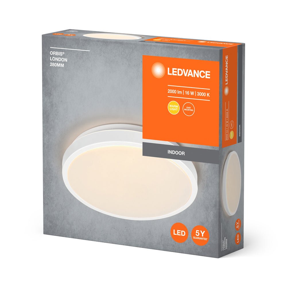 4058075829183 - LED stropní svítidlo bílé 16 W LONDON 280 mm, telá bílá - Stropní svítidlo - LEDVANCE e - shop