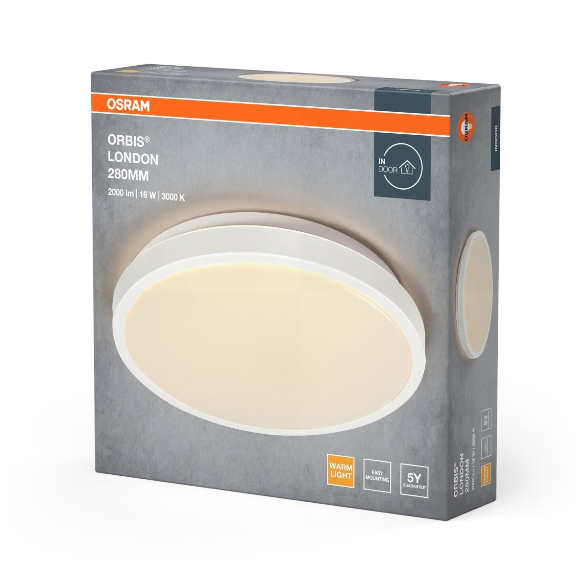 4099854448379 - LED stropní svítidlo bílé 16 W LONDON 280 mm, telá bílá OSRAM - Stropní svítidlo - LEDVANCE e - shop